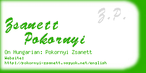 zsanett pokornyi business card